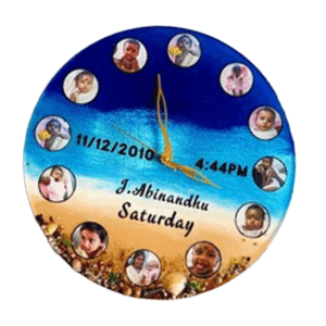 baby's photo clock 8 inch