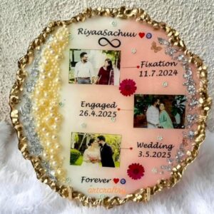 Handmade Resin Art Couple Photo Frame
