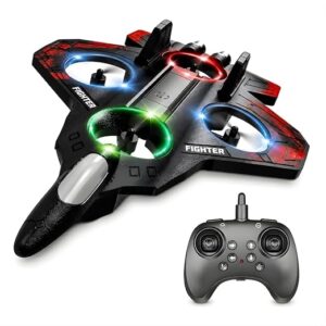 Starfighter ZCVTO-Z3 futuristic toy airplane for kids, space fighter aircraft toy model, black and red jet plane toy, action airplane toy for boys and girls, Kartiki Mart