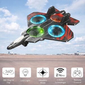 Starfighter ZCVTO-Z3 futuristic toy airplane for kids, space fighter aircraft toy model, black and red jet plane toy, action airplane toy for boys and girls, Kartiki Mart