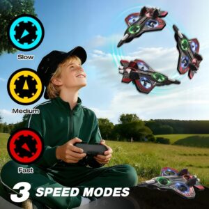 Starfighter ZCVTO-Z3 futuristic toy airplane for kids, space fighter aircraft toy model, black and red jet plane toy, action airplane toy for boys and girls, Kartiki Mart