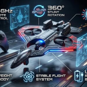 Starfighter ZCVTO-Z3 futuristic toy airplane for kids, space fighter aircraft toy model, black and red jet plane toy, action airplane toy for boys and girls, Kartiki Mart