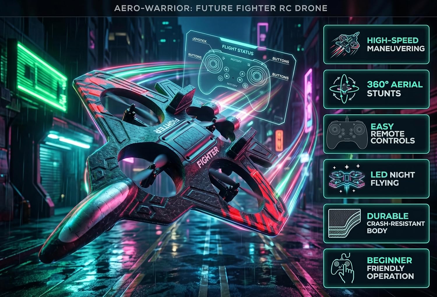 81Lpr3uTxKL._SL1500_ Starfighter ZCVTO-Z3 futuristic toy airplane for kids, space fighter aircraft toy model, black and red jet plane toy, action airplane toy for boys and girls, Kartiki Mart