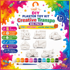 DIY Plaster Toy Kit – Creative Transpo Big Pack | Kartiki Mart