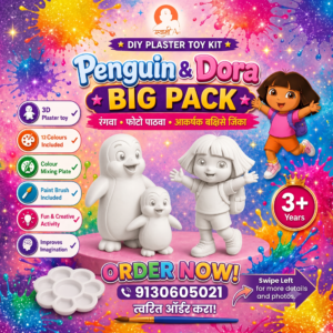 DIY Plaster Toy Kit Penguin & Dora Big Pack | Kartiki Mart