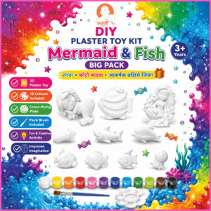 DIY Plaster Toy Kit – Mermaid & Fish Big Pack | Kartiki Mart