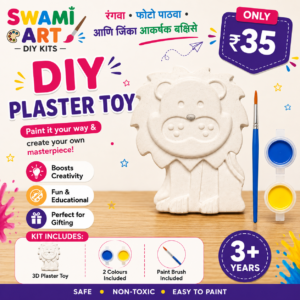 SWAMI ART Mini DIY Plaster Toy Kit – Lion