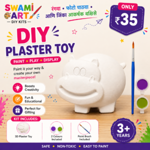SWAMI ART Mini DIY Plaster Toy Kit – Hippo
